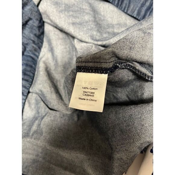 J. Crew Denim look v-neck shift Dress tie-bow Sleeves size XS - Picture 4 of 4